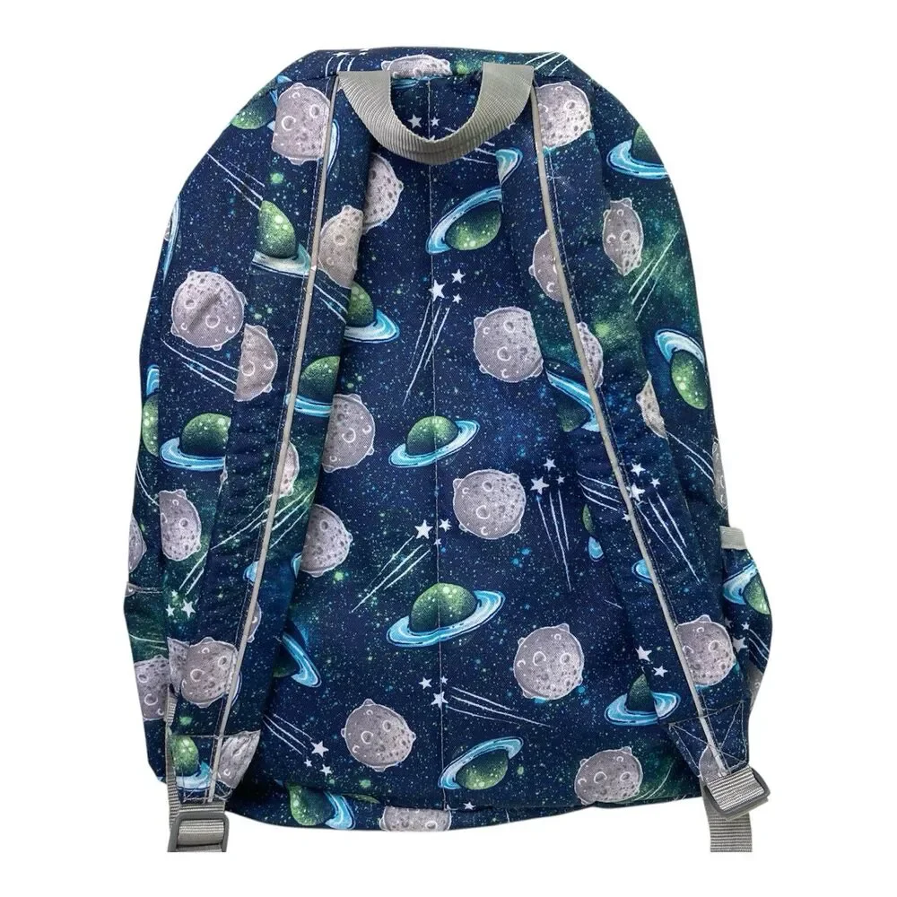 Vintage LL Bean Kids All Over Print Outer Space Planet Backpack Bag & Lunchbox